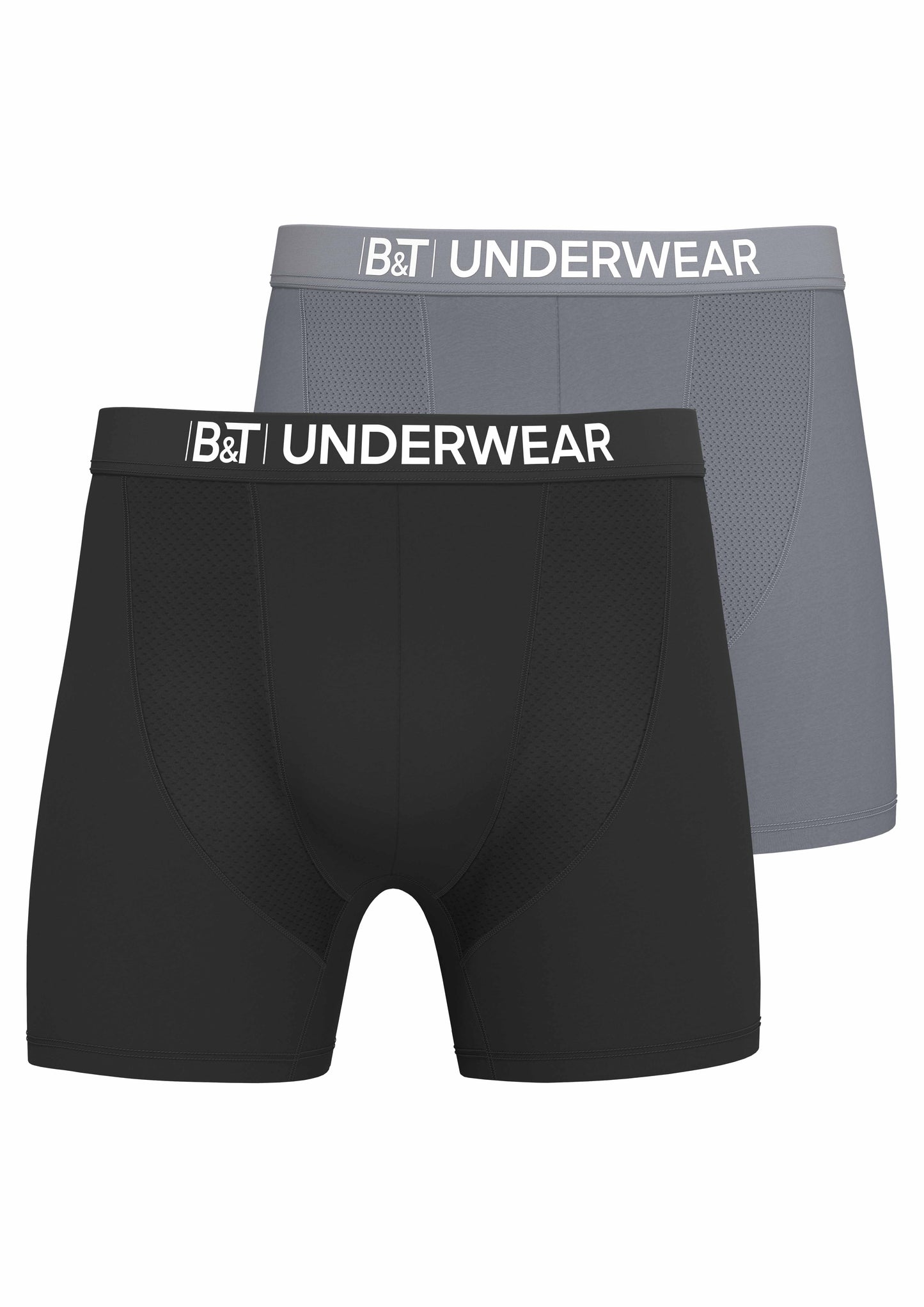 2 Pack Boxer Brief-Grey/Black