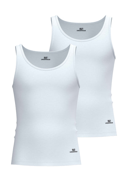 2 Pack SoftFit Undershirt-White