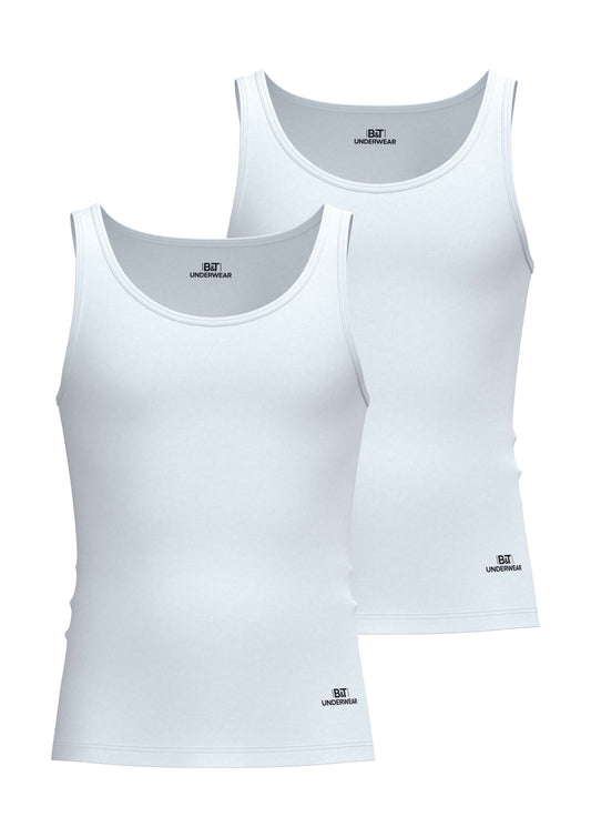 2 Pack SoftFit Undershirt-White